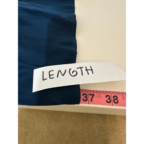 Flannel Womans Silk Tunic Size L 3/4 Sleeve Blue Lagenlook‎ Asian Boho Hippie - Picture 11 of 16